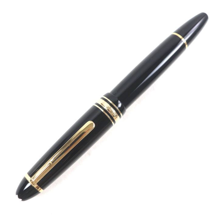 Excellent MONTBLANC fountain pen Meisterstuck 146 white star Black gold 14K mens