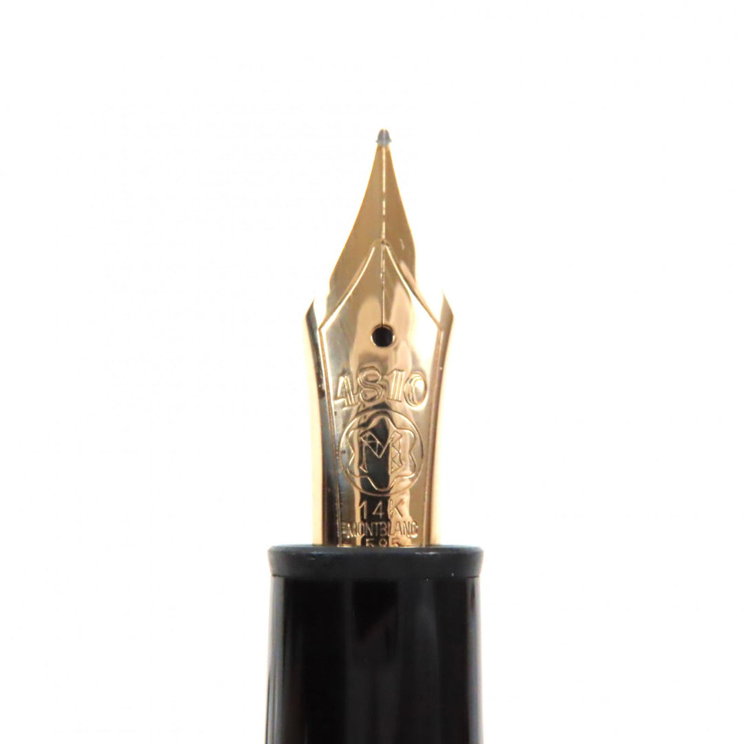 Excellent MONTBLANC fountain pen Meisterstuck 146 white star Black gold 14K mens
