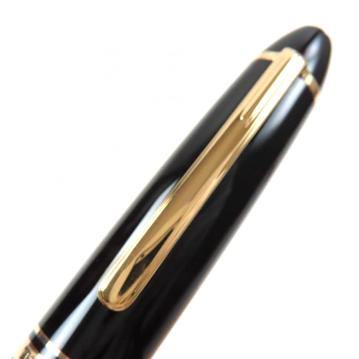 Excellent MONTBLANC fountain pen Meisterstuck 146 white star Black gold 14K mens