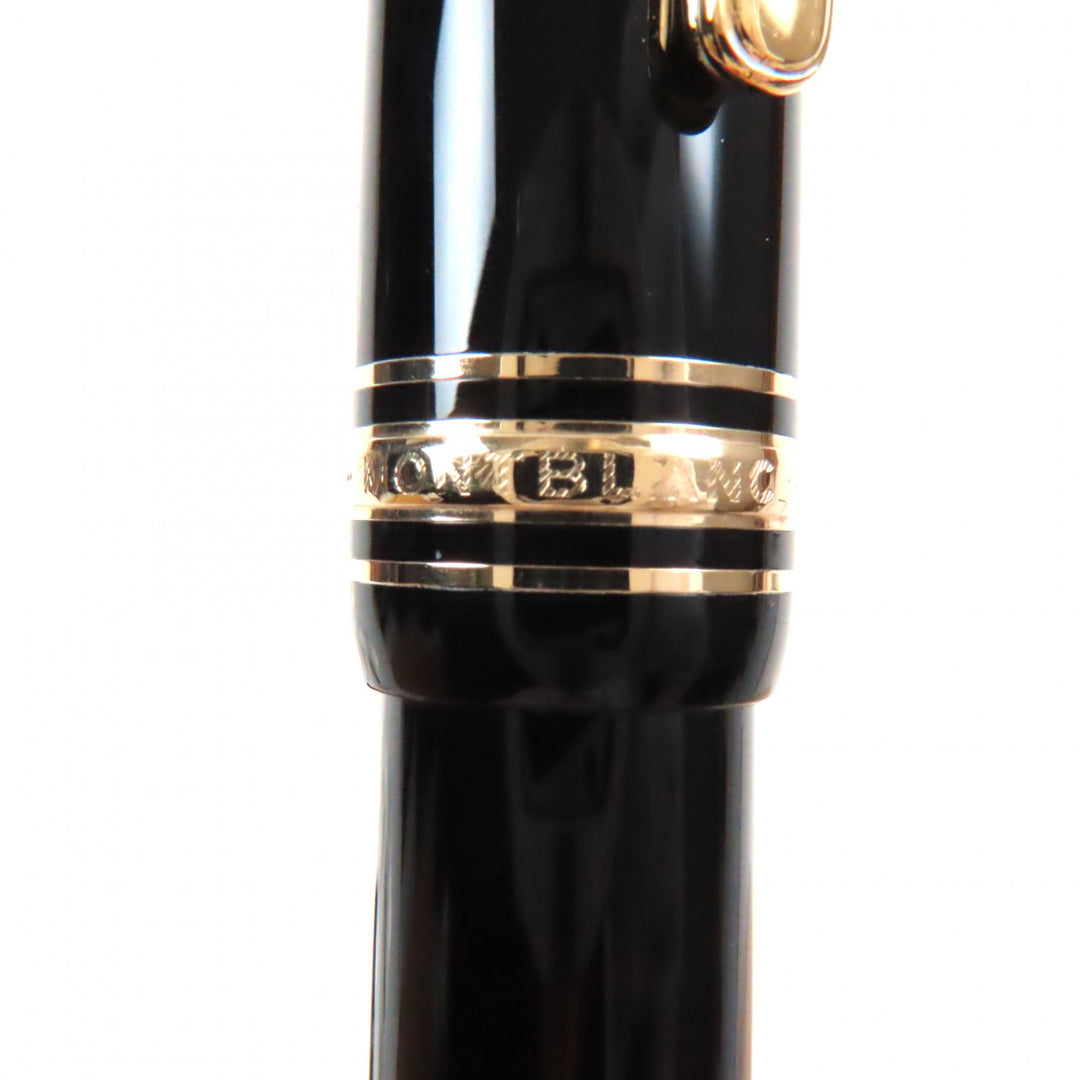 Excellent MONTBLANC fountain pen Meisterstuck 146 white star Black gold 14K mens