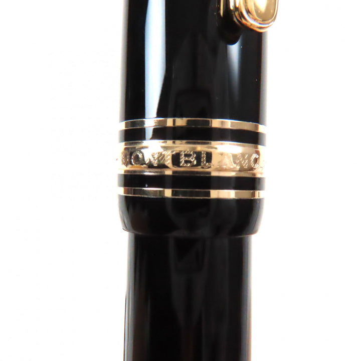Excellent MONTBLANC fountain pen Meisterstuck 146 white star Black gold 14K mens