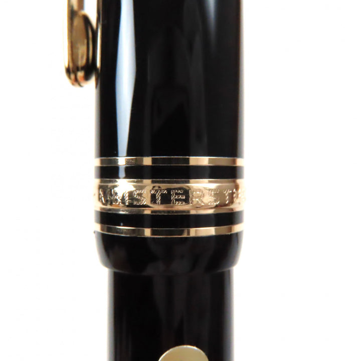 Excellent MONTBLANC fountain pen Meisterstuck 146 white star Black gold 14K mens