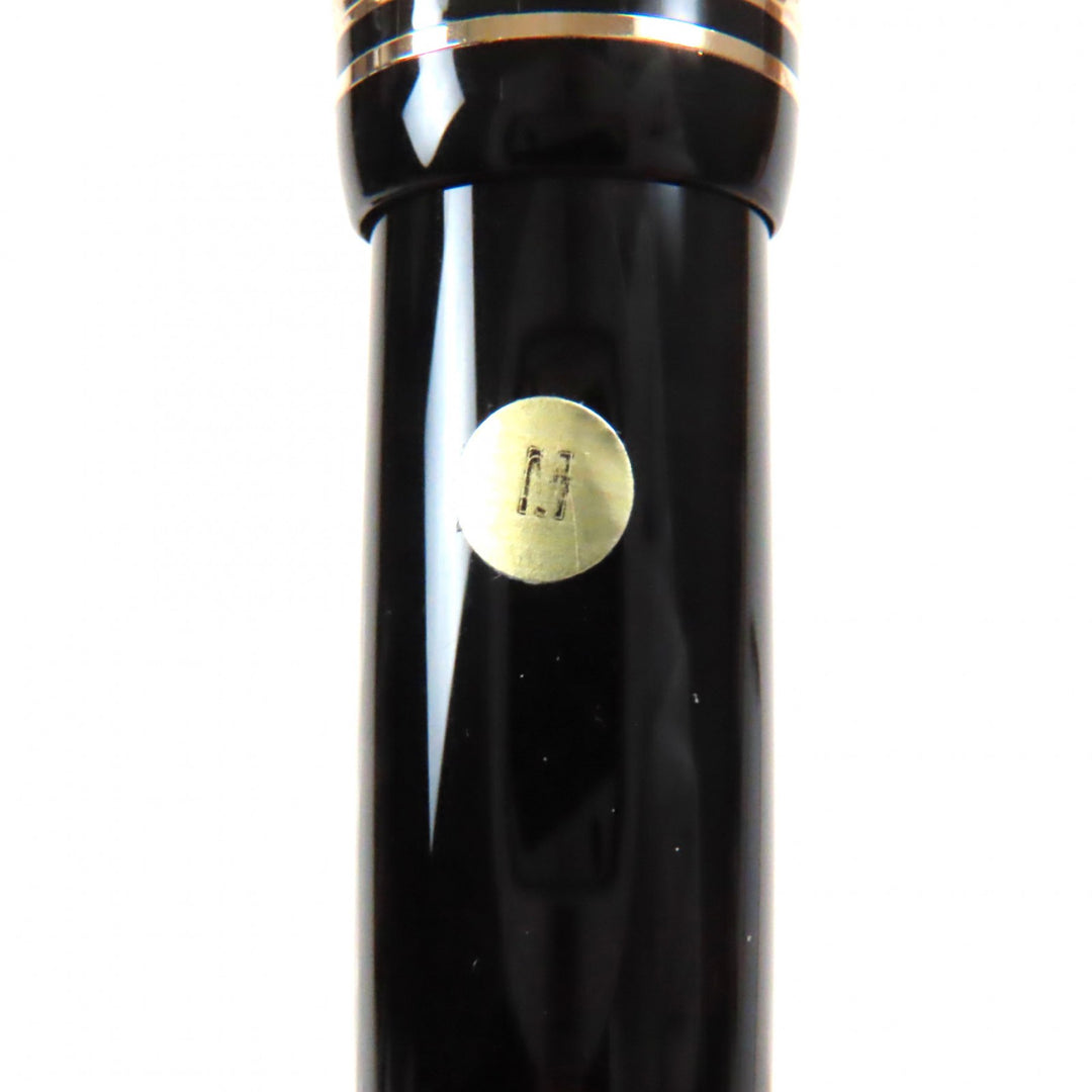 Excellent MONTBLANC fountain pen Meisterstuck 146 white star Black gold 14K mens