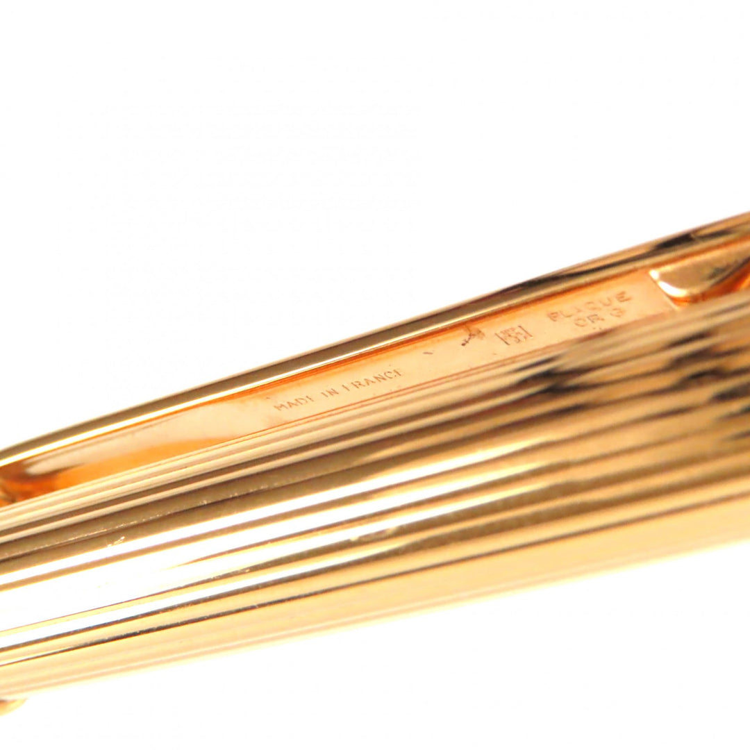 Excellent Cartier Ballpoint pen Must de Cartier Stripe Pattern Twist Type gold