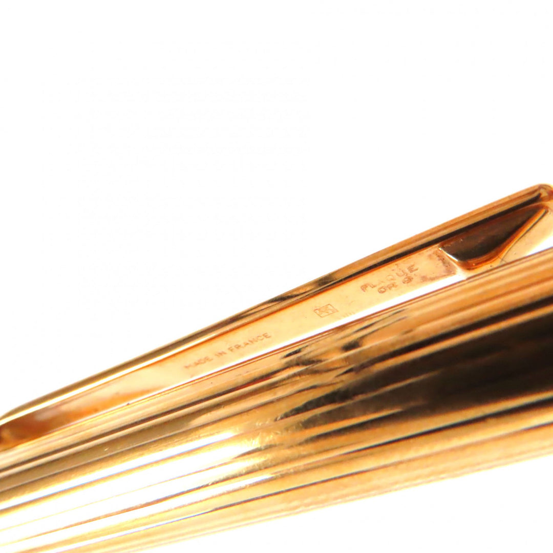 Very Good Cartier Ballpoint pen Must de Cartier Stripe Pattern Twist Type gold ー mens