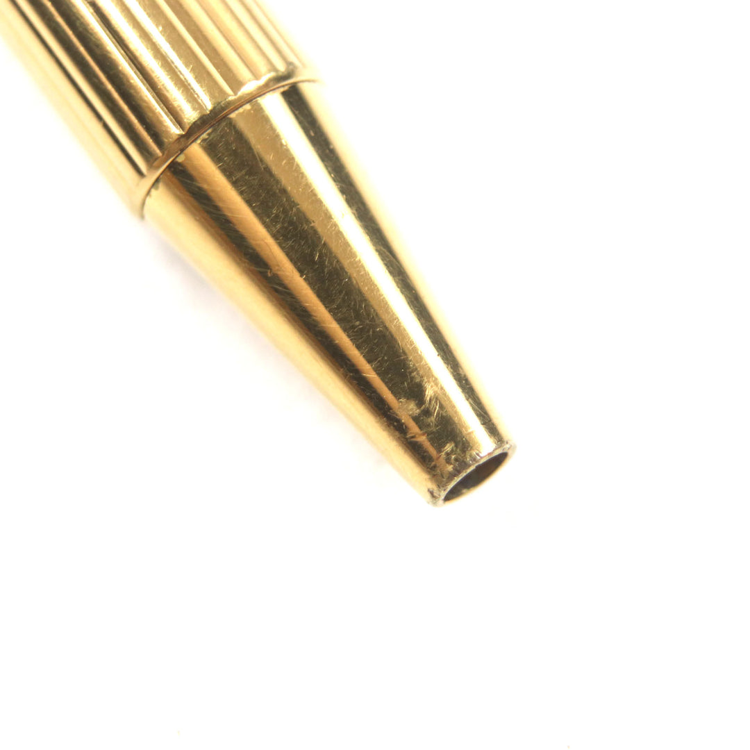 Very Good Cartier Ballpoint pen Must de Cartier Stripe Pattern Twist Type gold ー mens