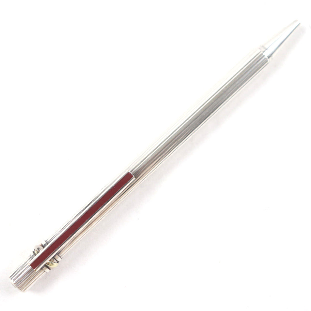 Very Good Cartier Ballpoint pen Trinity Silver bordeaux ー mens