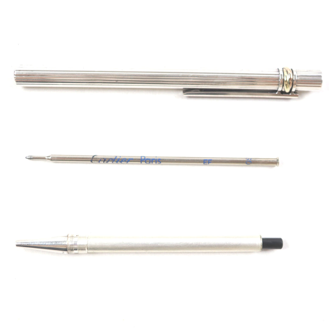 Very Good Cartier Ballpoint pen Trinity Silver bordeaux ー mens