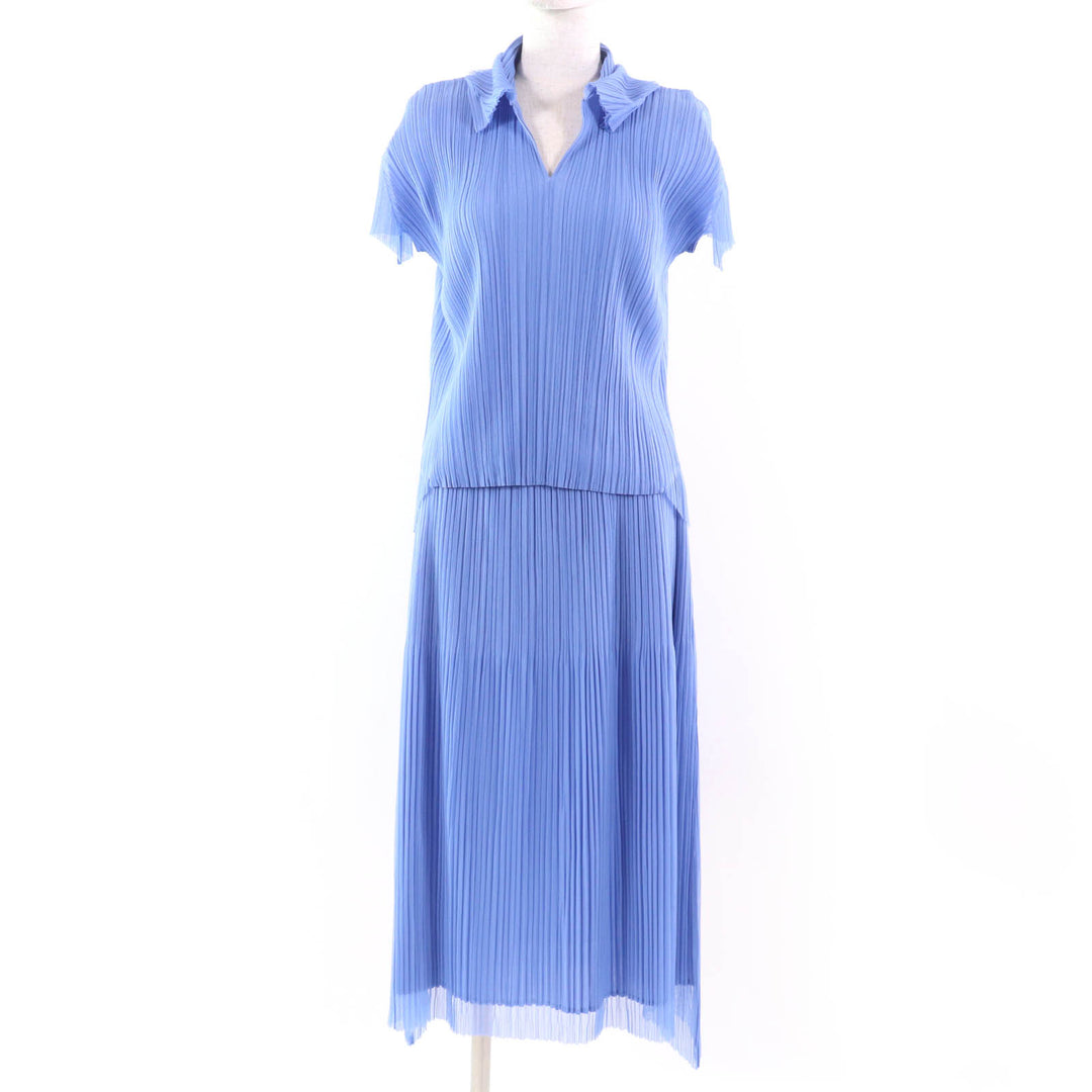 Excellent PLEATS PLEASE two-piece set Layered short-sleeved T-shirt and skirt