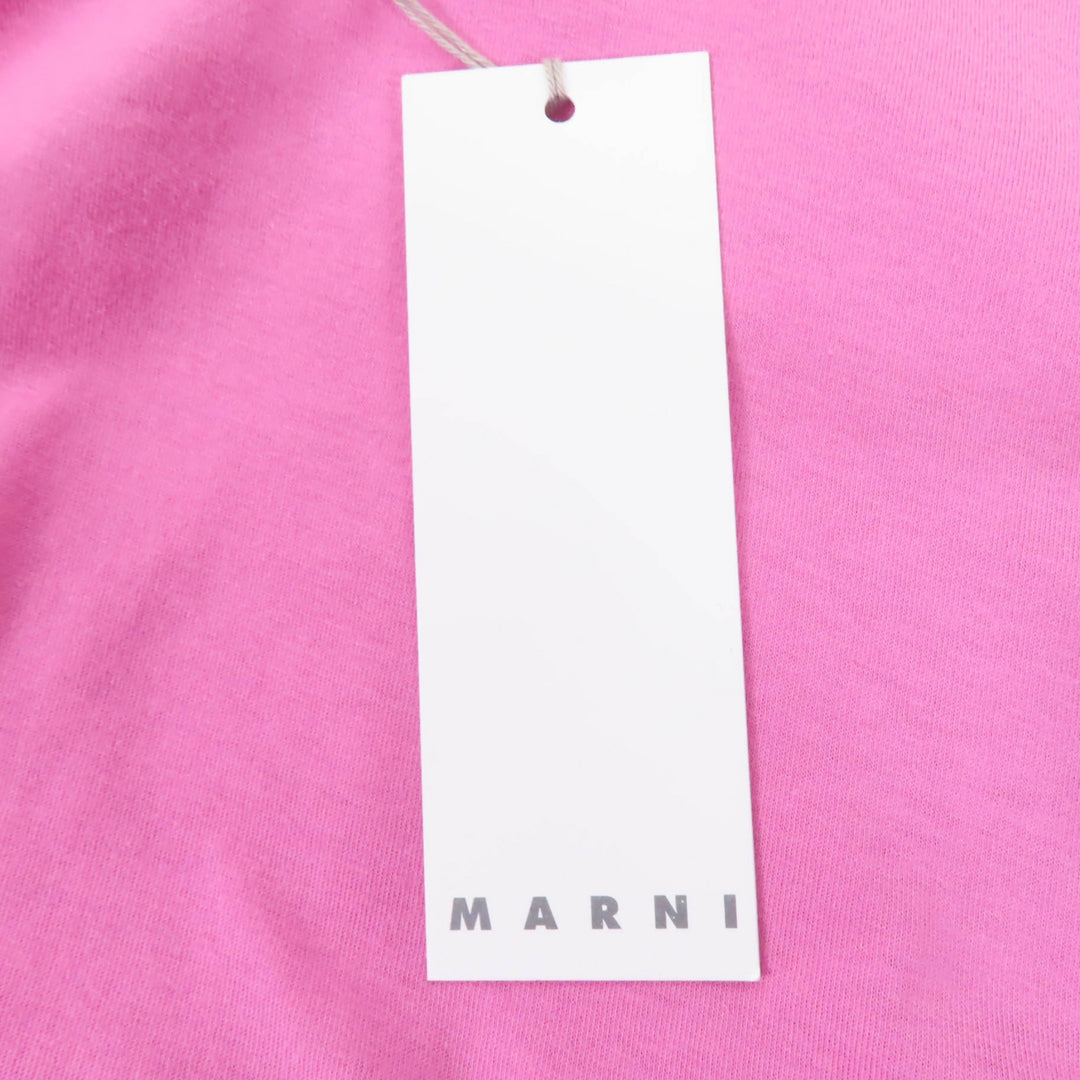 Pristine MARNI Short sleeve T-shirt Silk blend, two-tone design Pink navy cotton