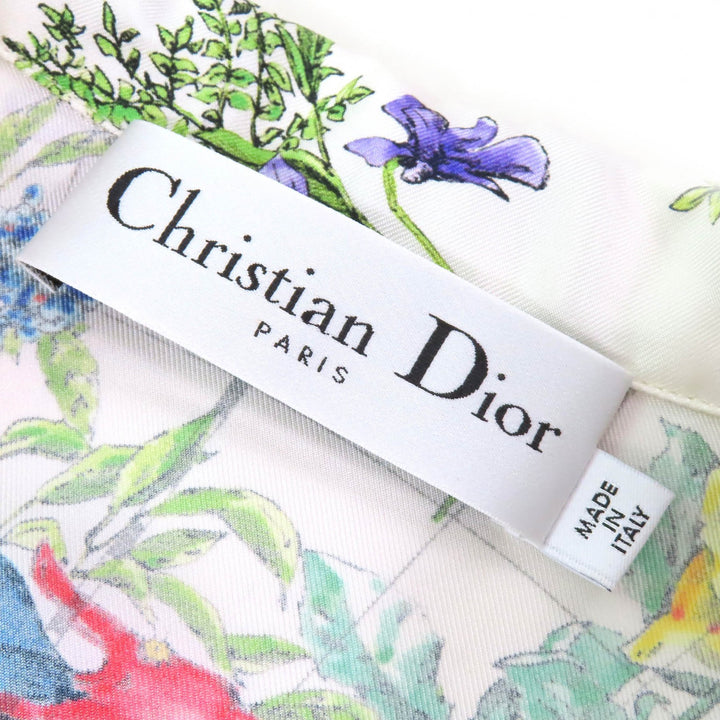 Pristine Christian Dior Short sleeve shirt Floral White multicolor silk 40