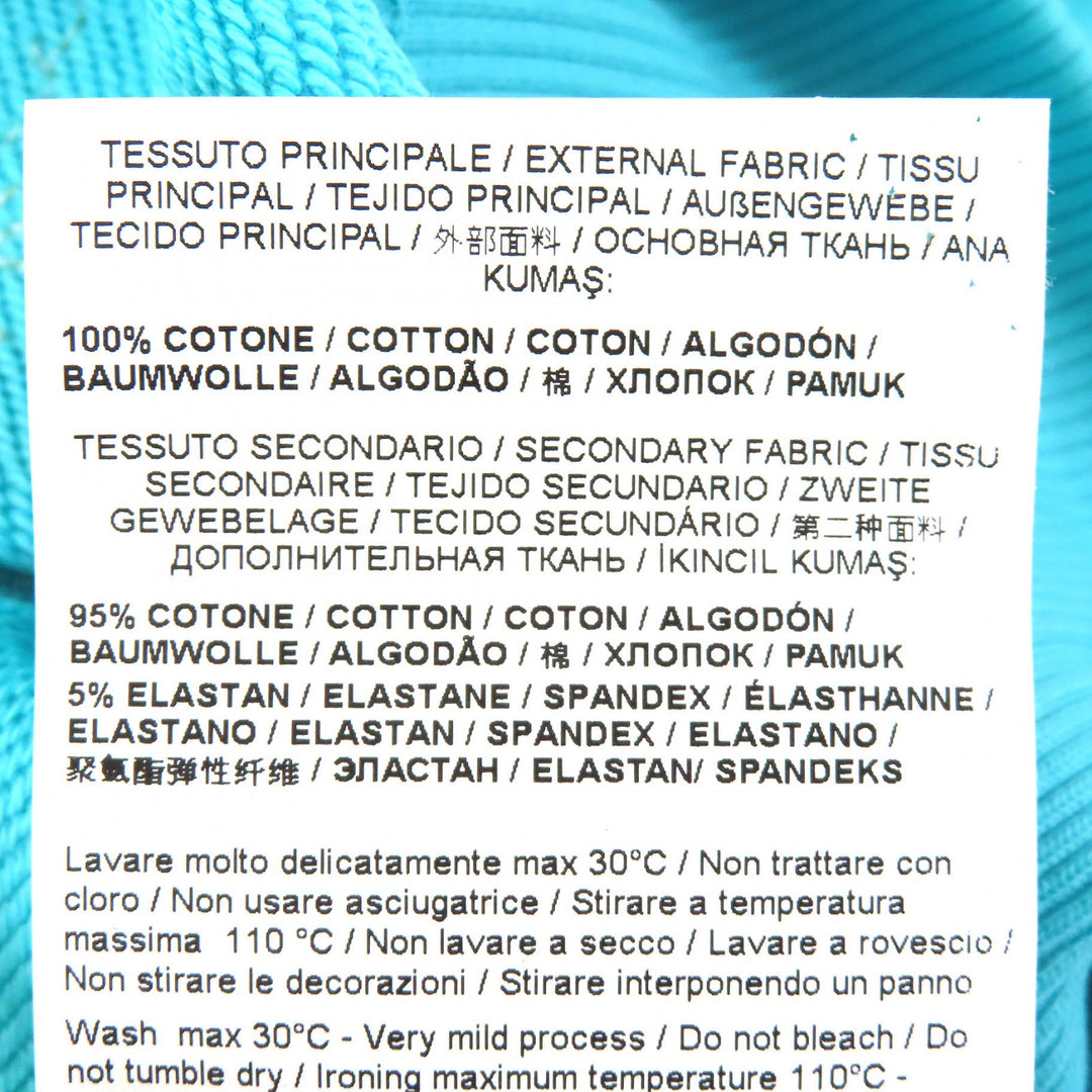 Pristine VERSACE JEANS COUTURE hoodie Logo Sequined Cropped Light blue cotton S 78HAIC01