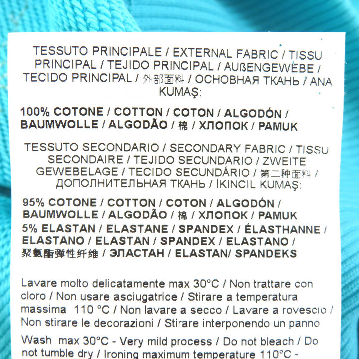 Pristine VERSACE JEANS COUTURE hoodie Logo Sequined Cropped Light blue cotton S 78HAIC01