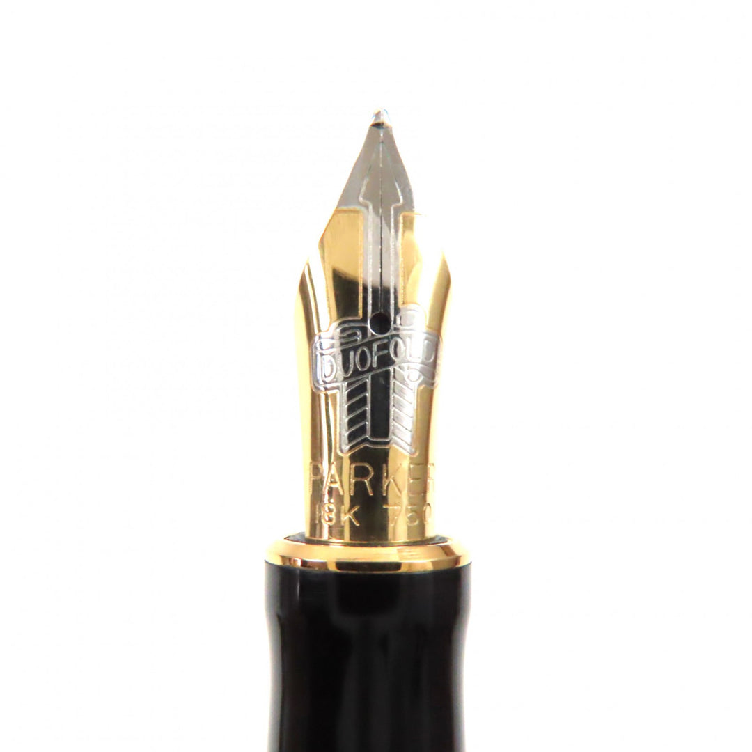 Excellent PARKER fountain pen Duo Field Centennial early model PearlWhite 18K