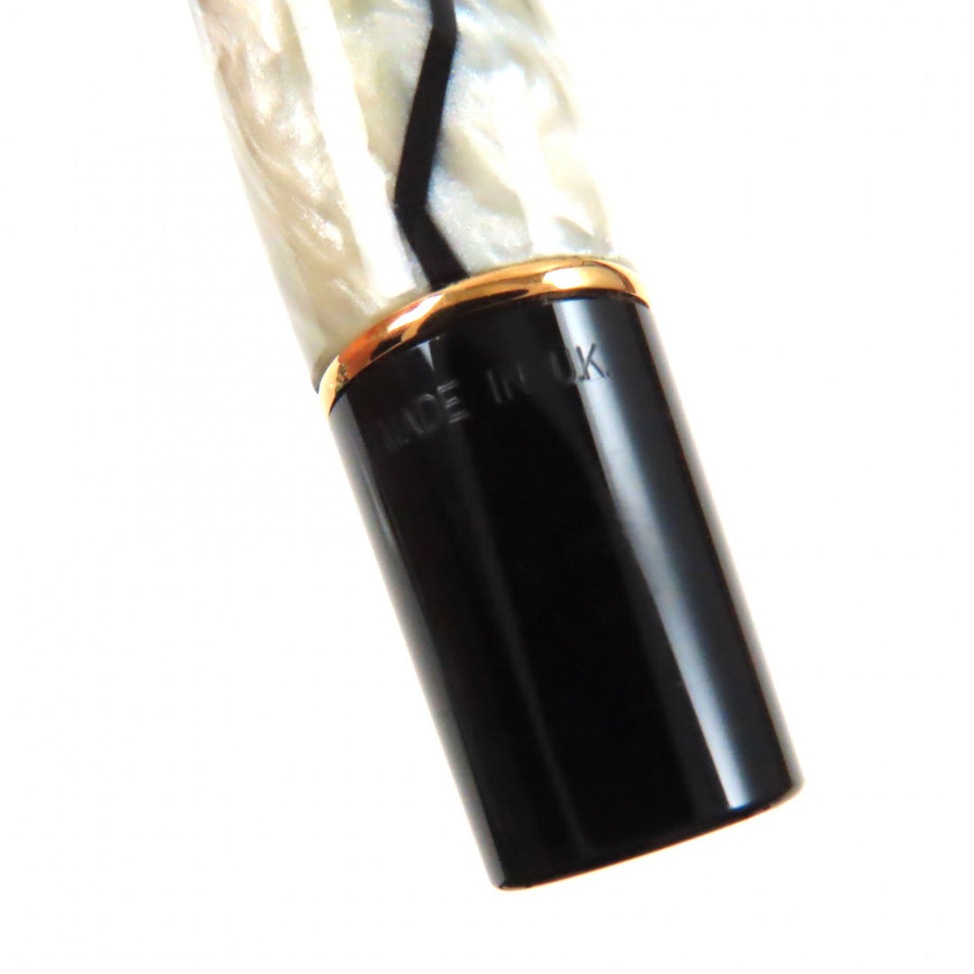 Excellent PARKER fountain pen Duo Field Centennial early model PearlWhite 18K