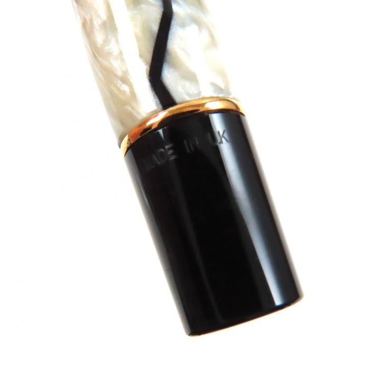 Excellent PARKER fountain pen Duo Field Centennial early model PearlWhite 18K