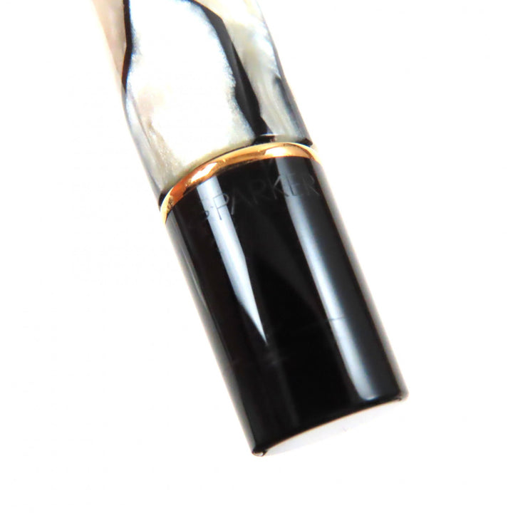 Excellent PARKER fountain pen Duo Field Centennial early model PearlWhite 18K