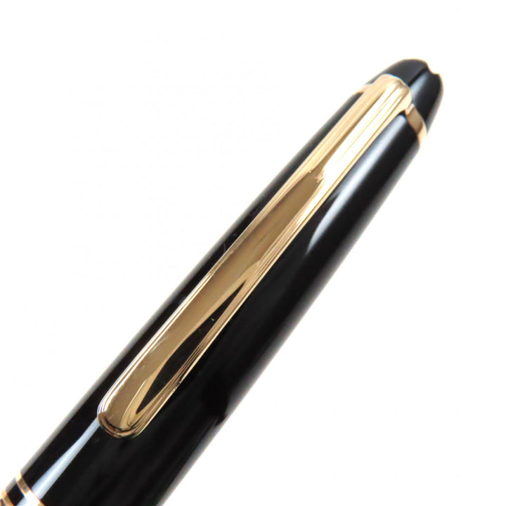 Excellent MONTBLANC fountain pen Meisterstck Classic white star Black gold 14K mens