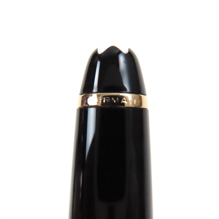 Excellent MONTBLANC fountain pen Meisterstck Classic white star Black gold 14K mens