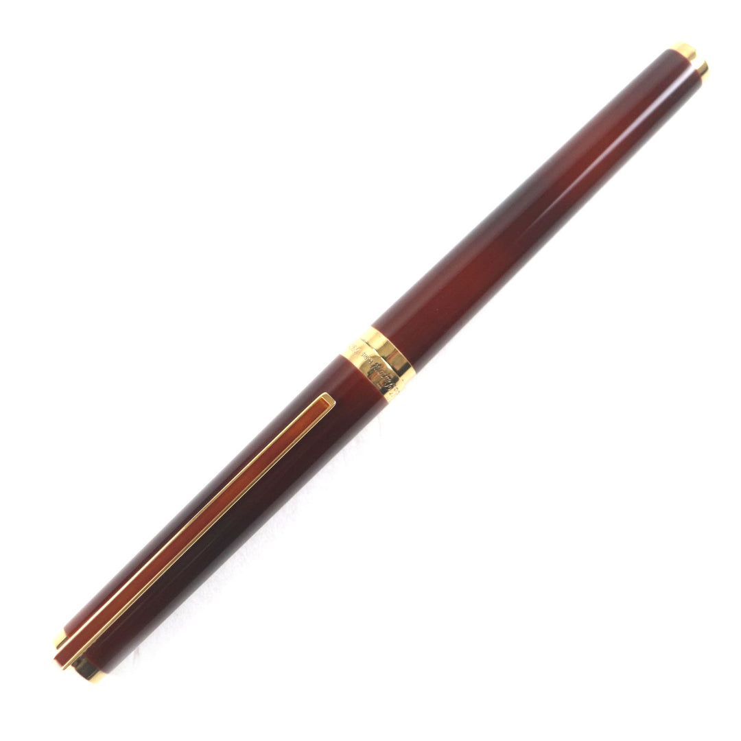 Excellent Dupont fountain pen Marble Pattern Bordeaux gold 925 mens