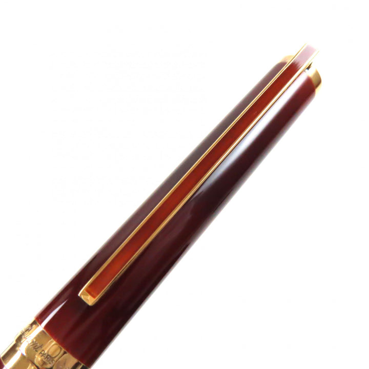 Excellent Dupont fountain pen Marble Pattern Bordeaux gold 925 mens