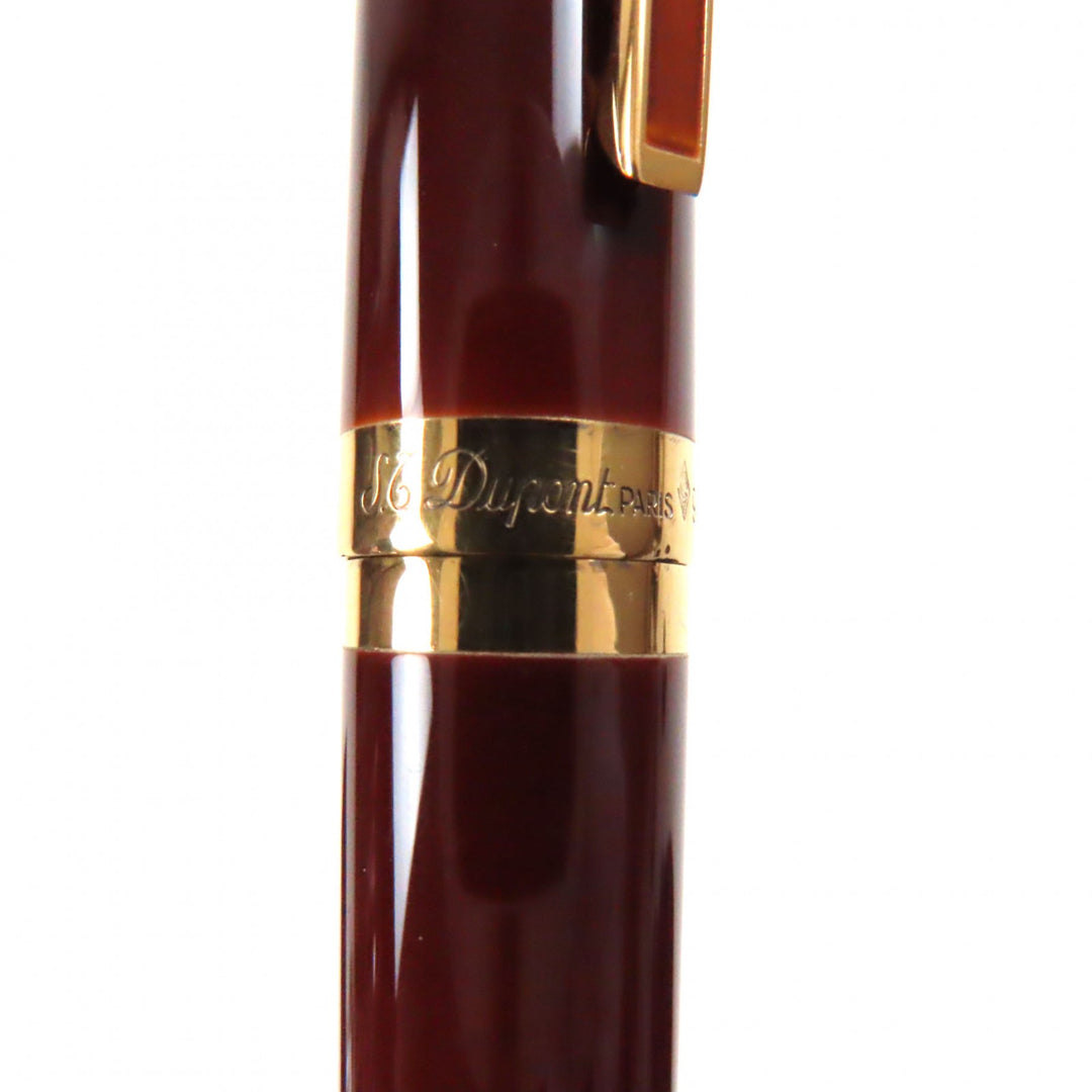 Excellent Dupont fountain pen Marble Pattern Bordeaux gold 925 mens