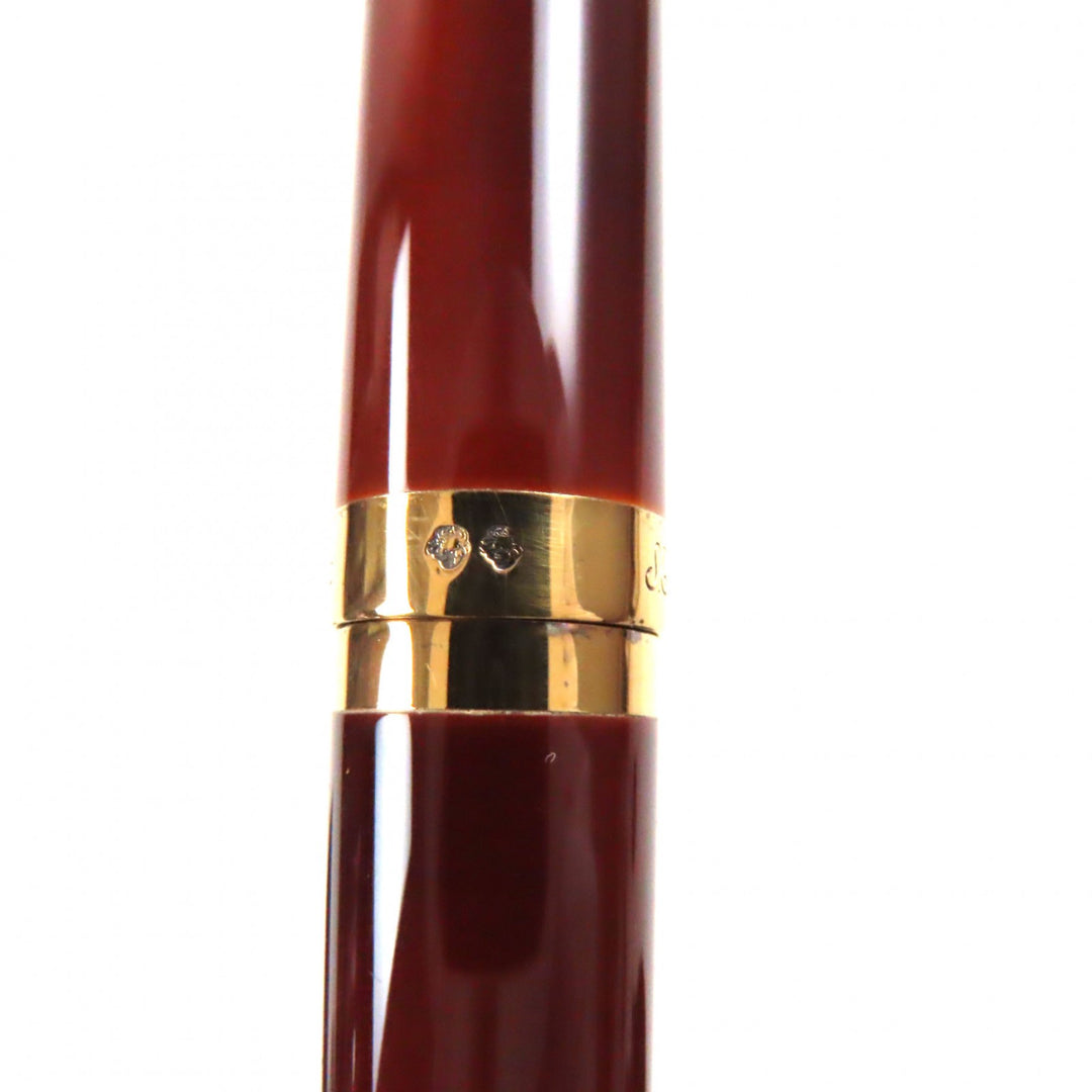 Excellent Dupont fountain pen Marble Pattern Bordeaux gold 925 mens