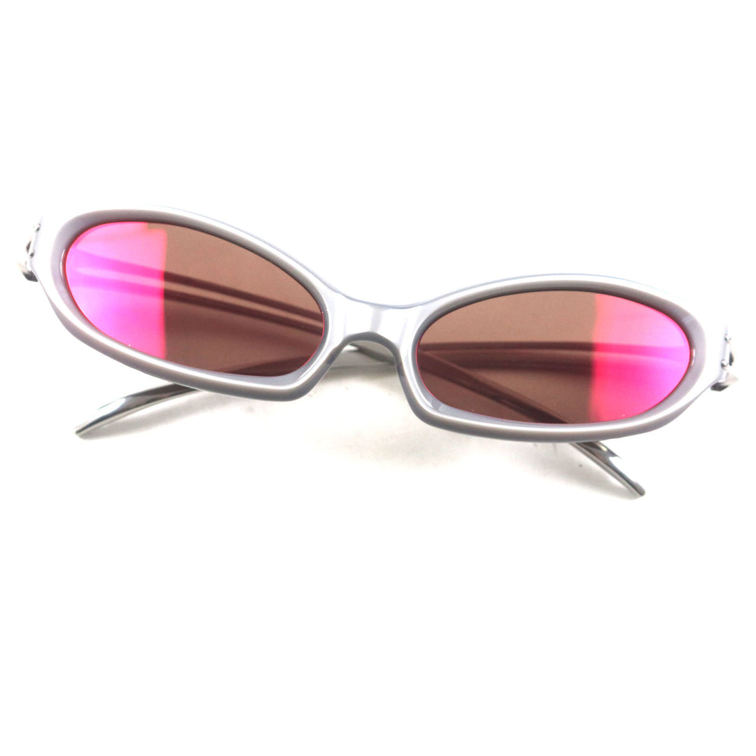 Excellent GENTLE MONSTER sunglasses BOLD Cat eye Clear Gray Silver mens XIMUL G8