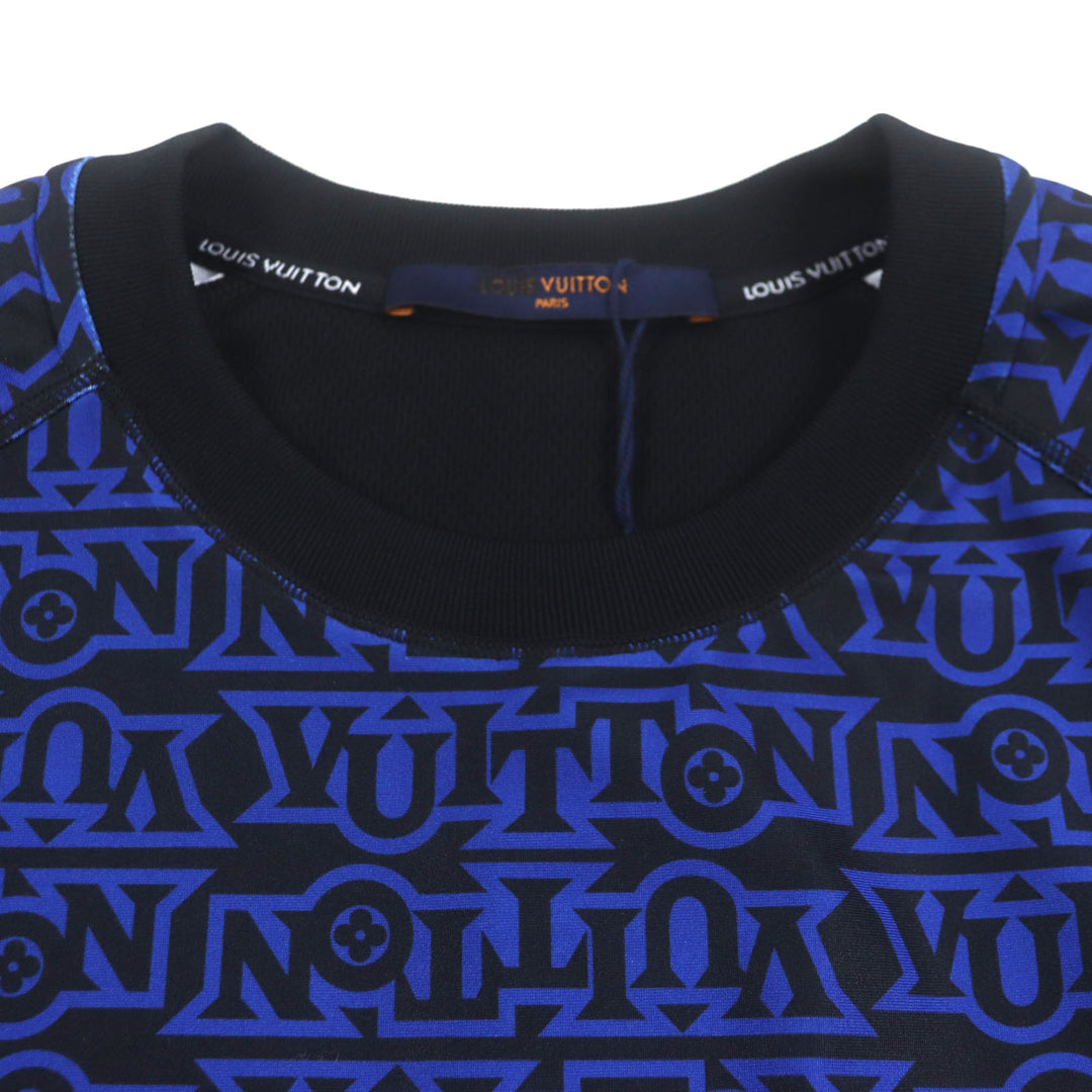 Pristine LOUIS VUITTON Short sleeve T-shirt Snow Technical blue-black polyester