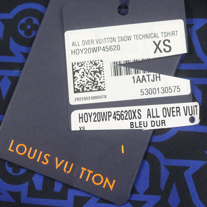Pristine LOUIS VUITTON Short sleeve T-shirt Snow Technical blue-black polyester