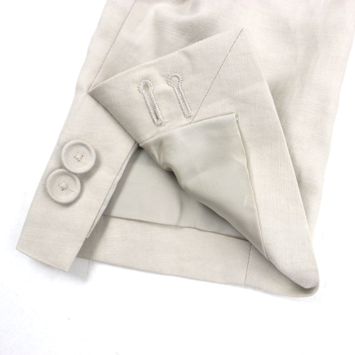 Excellent FENDI tailored jacket Single jacket beige linen mens 52 FJ0657