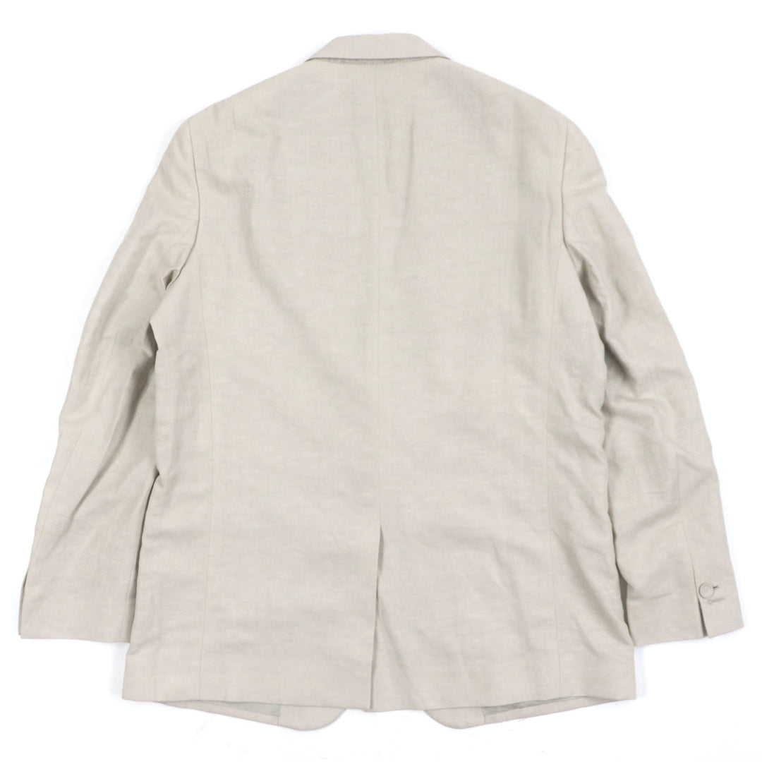 Excellent FENDI tailored jacket Single jacket beige linen mens 52 FJ0657