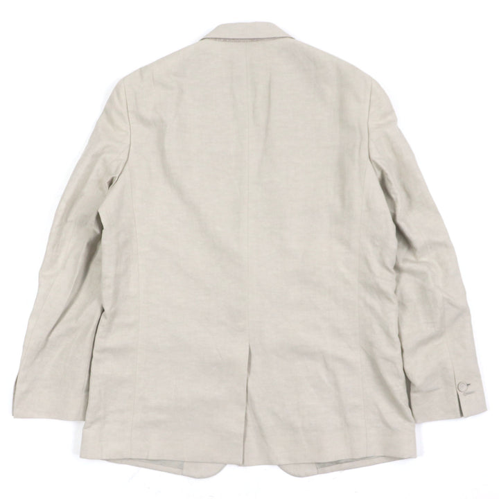 Excellent FENDI tailored jacket Single jacket beige linen mens 52 FJ0657