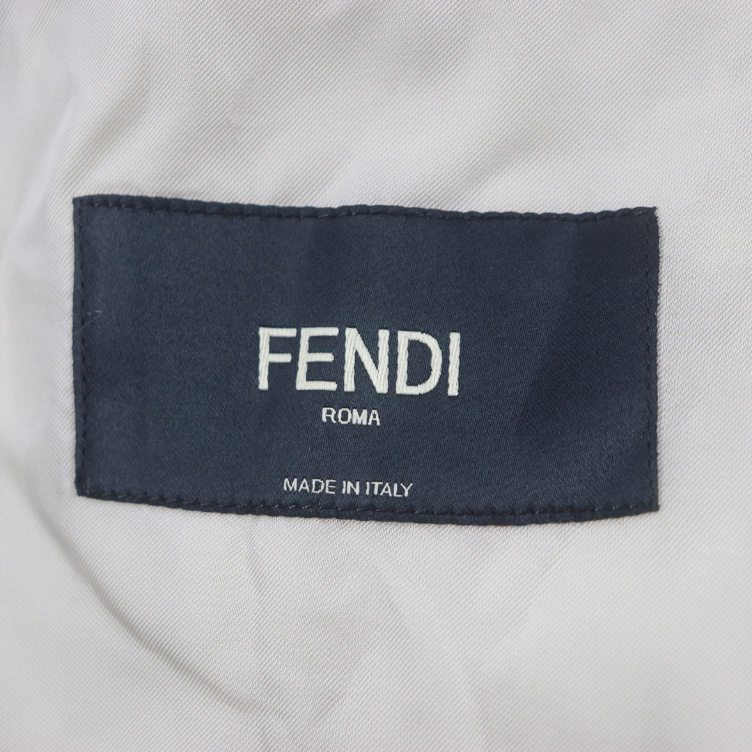 Excellent FENDI tailored jacket Single jacket beige linen mens 52 FJ0657