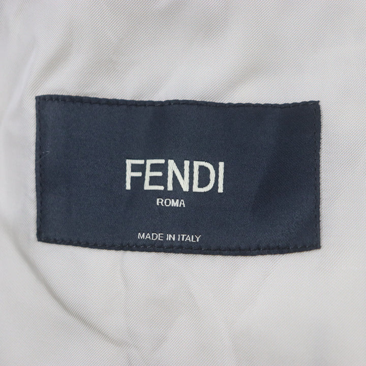 Excellent FENDI tailored jacket Single jacket beige linen mens 52 FJ0657