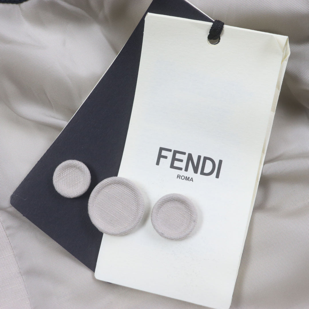 Excellent FENDI tailored jacket Single jacket beige linen mens 52 FJ0657