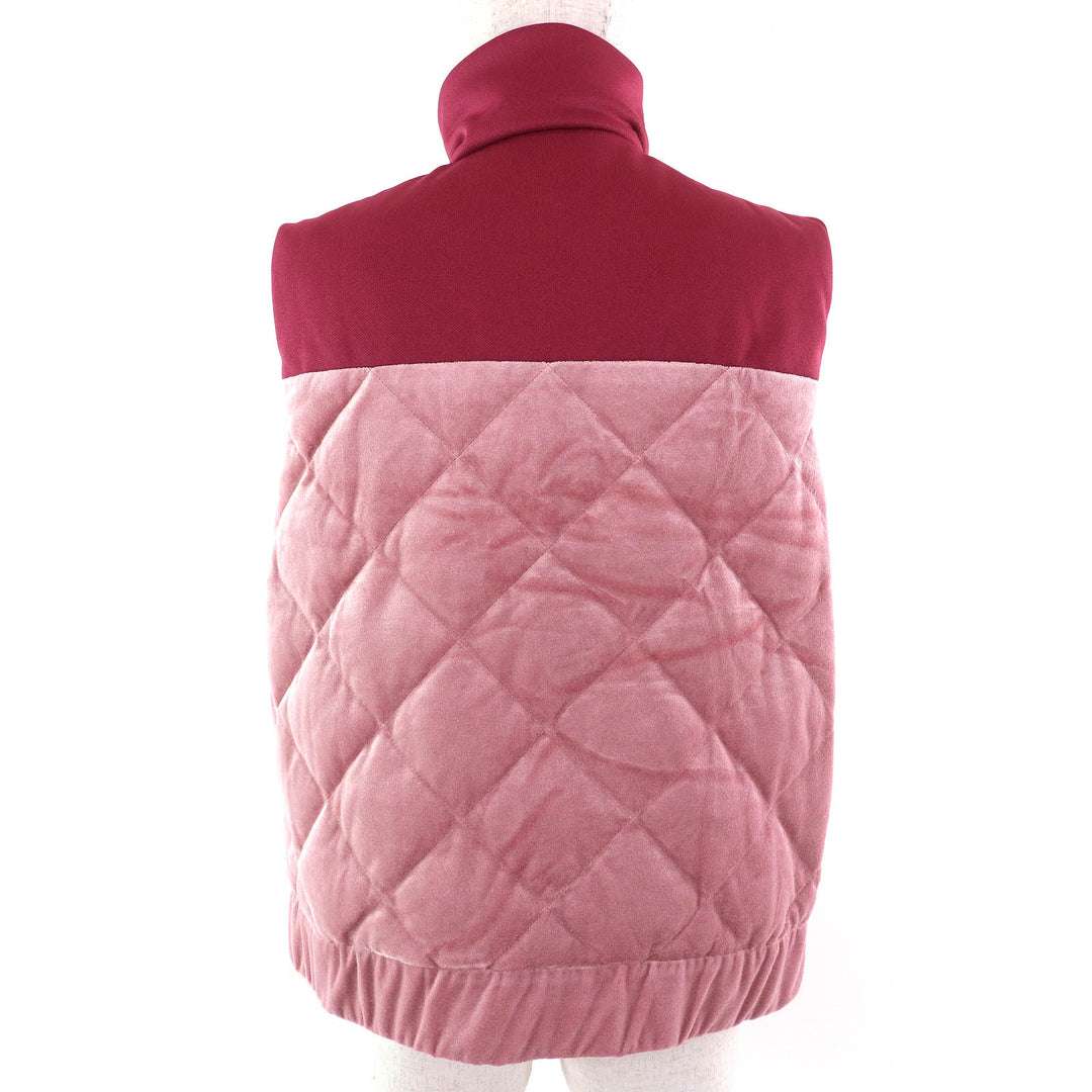 Pristine MONCLER Down vest VEST Logo patch, quilted design, ZIP UP Women M H10938G00027