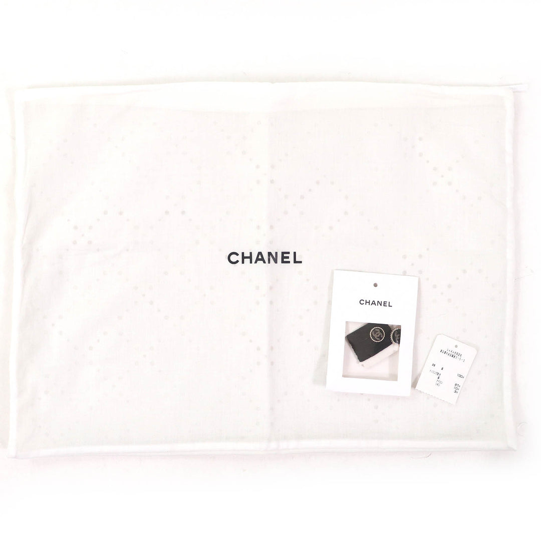 Excellent CHANEL cardigan black cotton Women 36 21P P70500