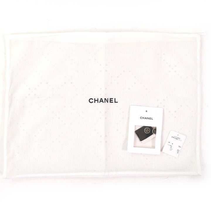 Excellent CHANEL cardigan black cotton Women 36 21P P70500