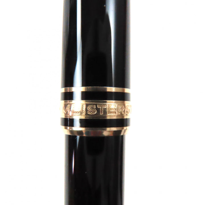 Excellent MONTBLANC Ballpoint pen Meisterstck Classic Black gold mens