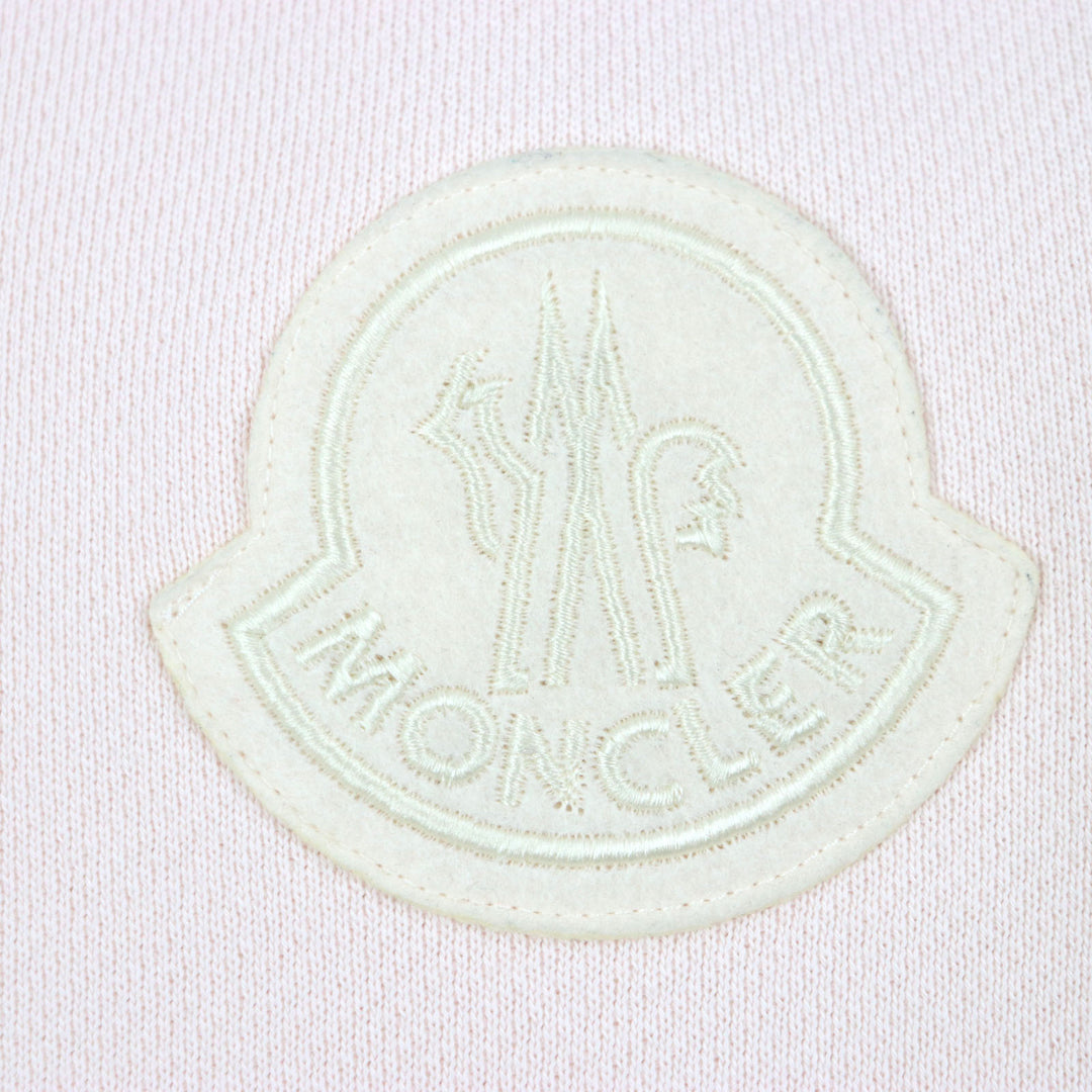 Pristine MONCLER GENIUS 2 Pants Sweatshirt with logo patch pink cotton mens S