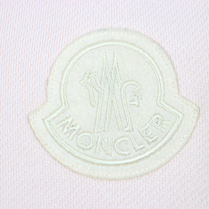 Pristine MONCLER GENIUS 2 Pants Sweatshirt with logo patch pink cotton mens S
