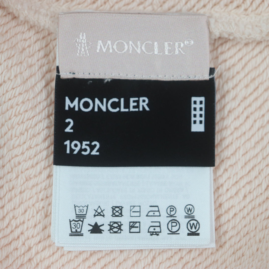 Pristine MONCLER GENIUS 2 Pants Sweatshirt with logo patch pink cotton mens S