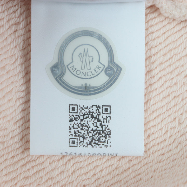 Pristine MONCLER GENIUS 2 Pants Sweatshirt with logo patch pink cotton mens S