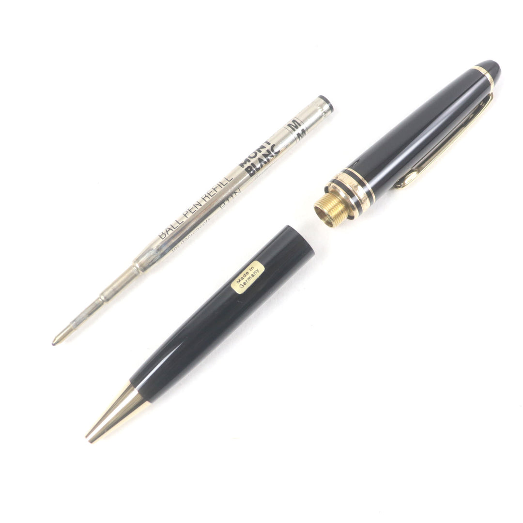 Excellent MONTBLANC Ballpoint pen Meisterstck Classic Twist type Black gold