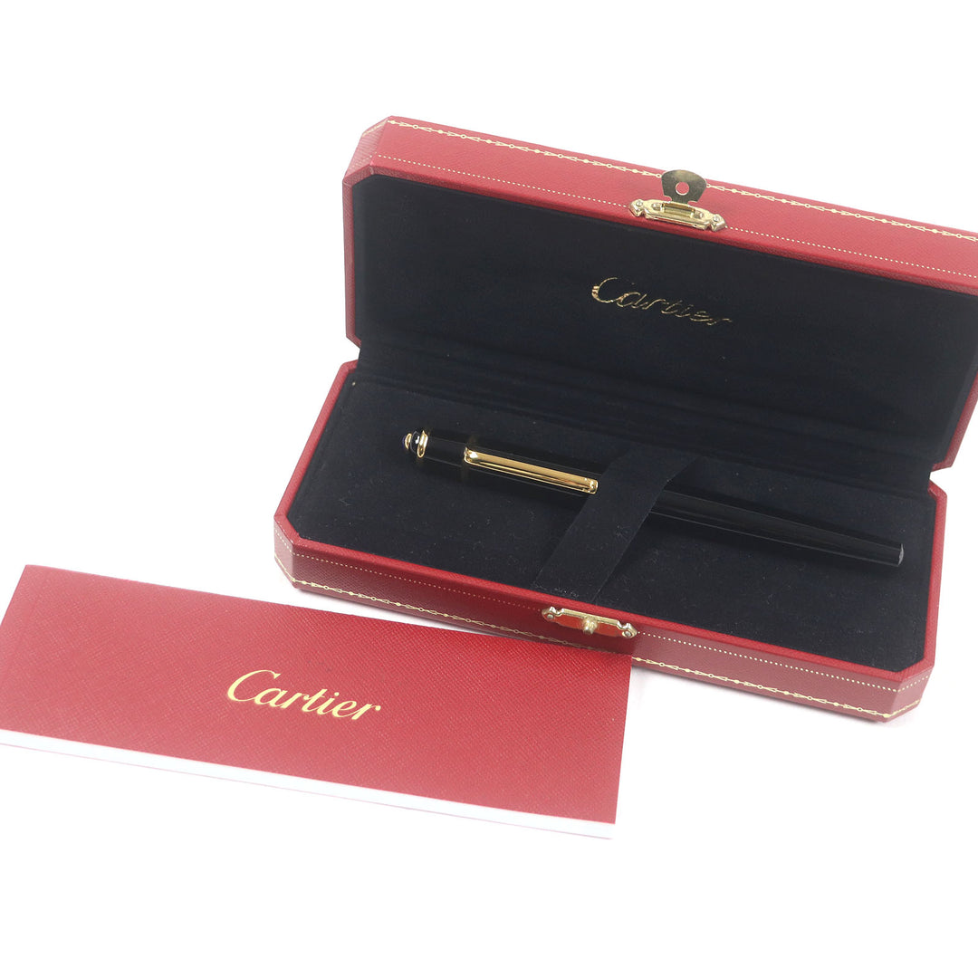 Very Good Cartier fountain pen Diaboro de Cartier Cap type Black gold