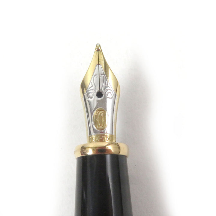 Very Good Cartier fountain pen Diaboro de Cartier Cap type Black gold