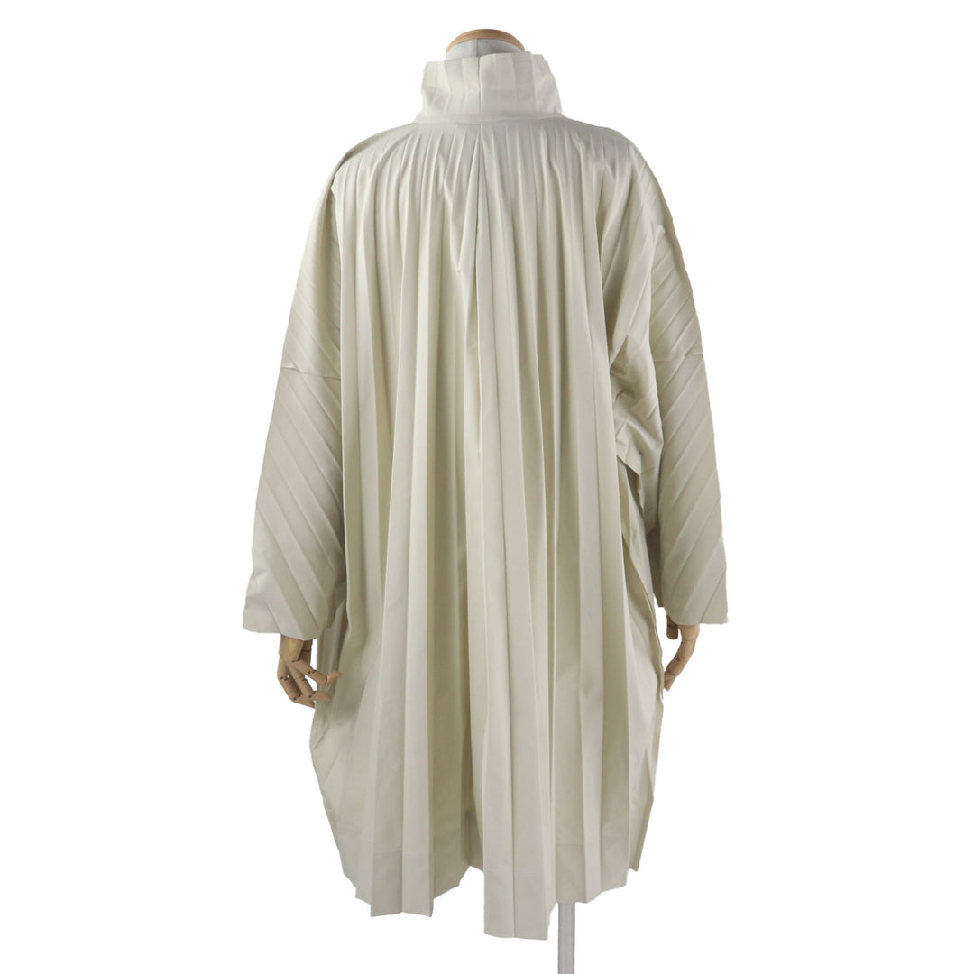Great HOMME PLISSE ISSEY MIYAKE coat beige polyester mens 1 HP13FA305