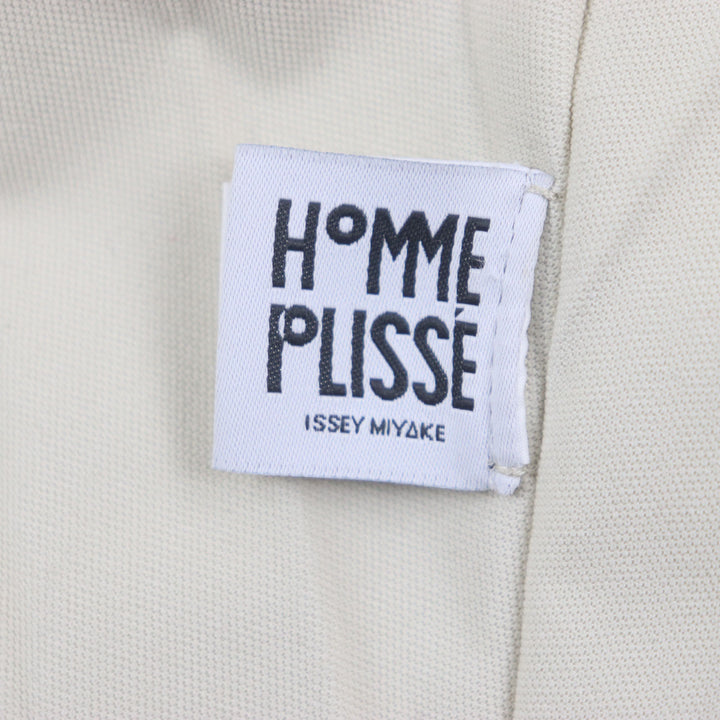 Great HOMME PLISSE ISSEY MIYAKE coat beige polyester mens 1 HP13FA305