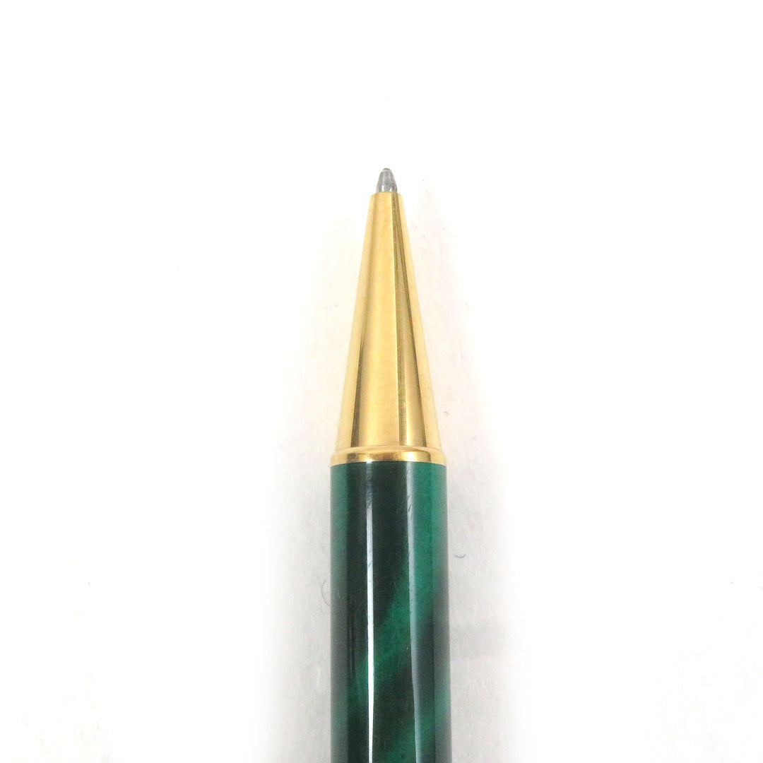 Great Cartier Ballpoint pen PANTHERE Malachite Double C Marble Pattern Greengold